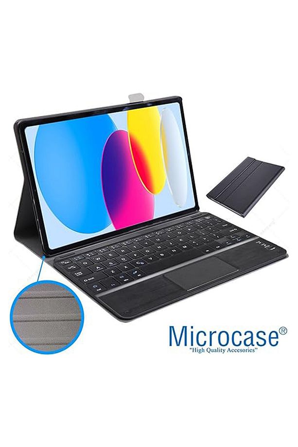 Lenovo Tab P12 TB370FU 12.7 inch Uyumlu Tablet Bluetooth Klavye + Touchpad Standlı Kılıf - Bkk2 - 3