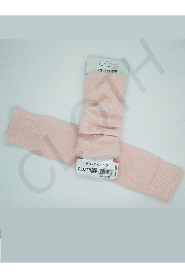 جوارب طويلة من الصوف ذات تأثير حراري من الفراء الناعم - 1