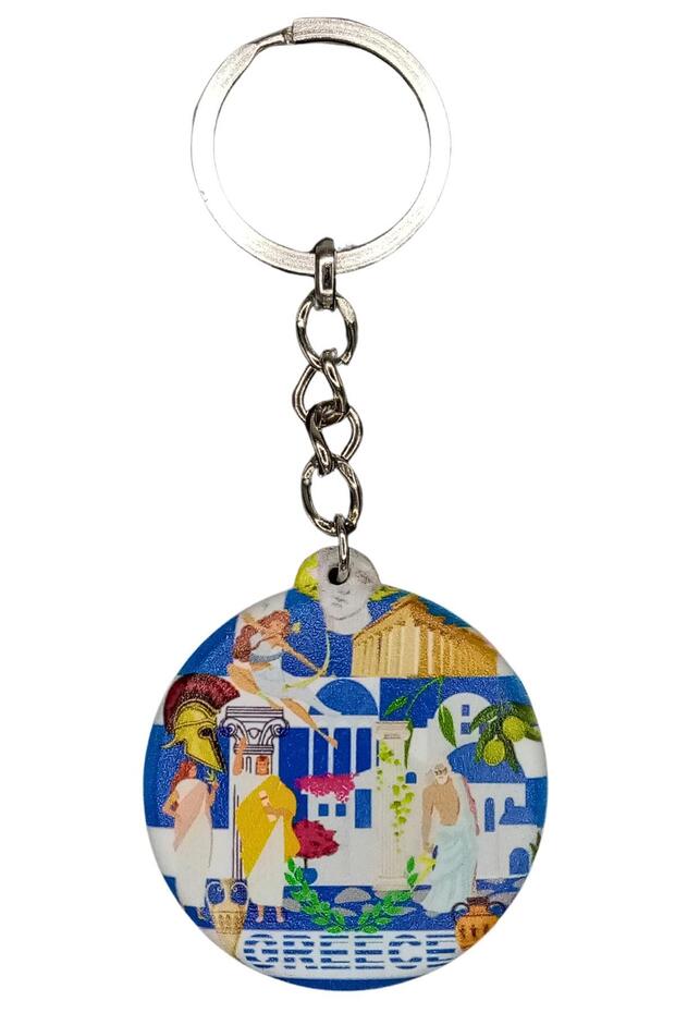 Greece Themed Keychain Cover Opener