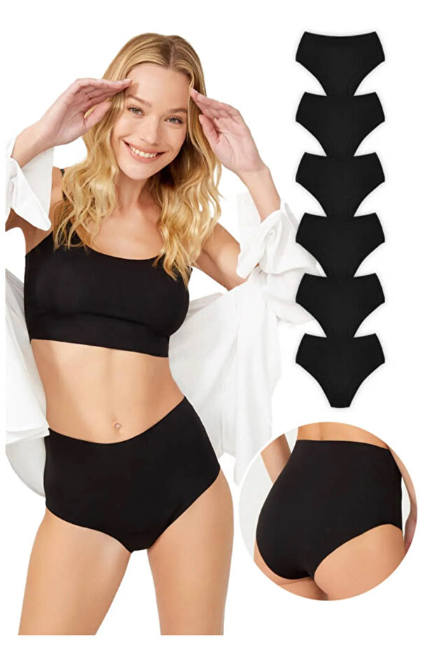 Cotton high waist Clear stomach gathering panties