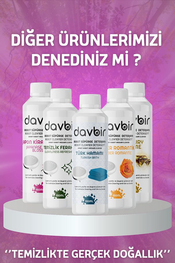 Lavanta Kokulu Akıllı Robot Süpürge Deterjanı, Sprey Mop Deterjanı, Yüzey Temizleyici 550ml - 7