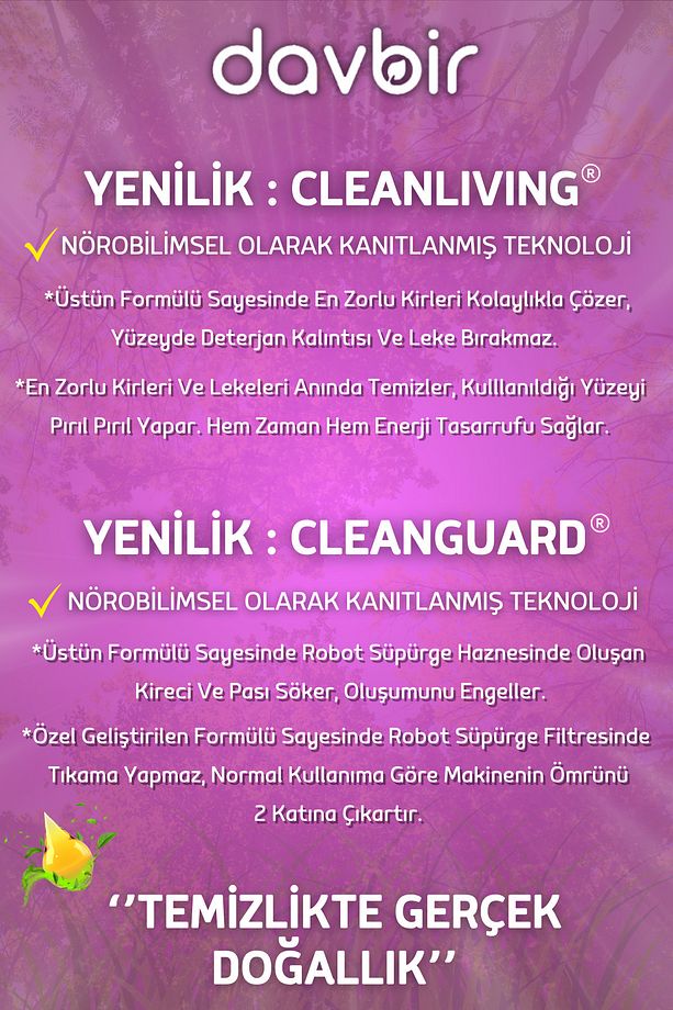 Lavanta Kokulu Akıllı Robot Süpürge Deterjanı, Sprey Mop Deterjanı, Yüzey Temizleyici 550ml - 5