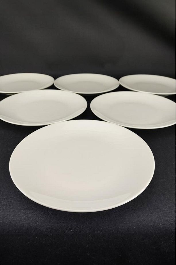 6'lı Deniz Form Porselen Servis Tabağı Seti 24 Cm Krem – Tl4034835 C320.225 - 3