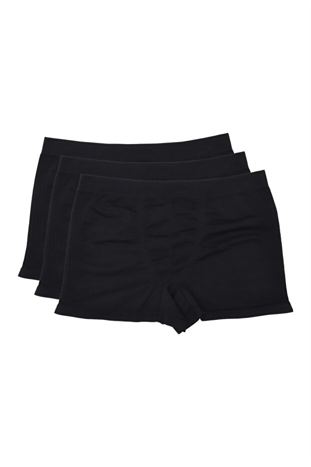 Boxer Trunk Neo-sincosido 3 عبوات - أسود (غير مخيط/غير ملحوم)