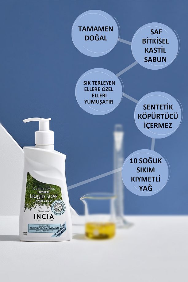 %100 Doğal Sıvı Kastil Sabunu Arındırıcı Zeytinyağlı 10 Bitkisel Değerli Yağ Vegan 250 ml - 5