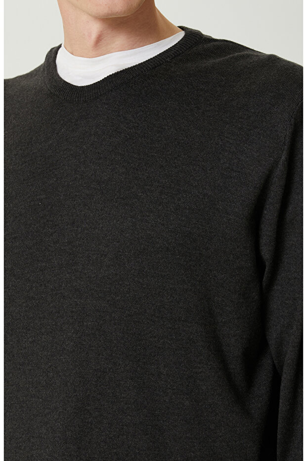 Antrasit Bisiklet Yaka Kazak - 5