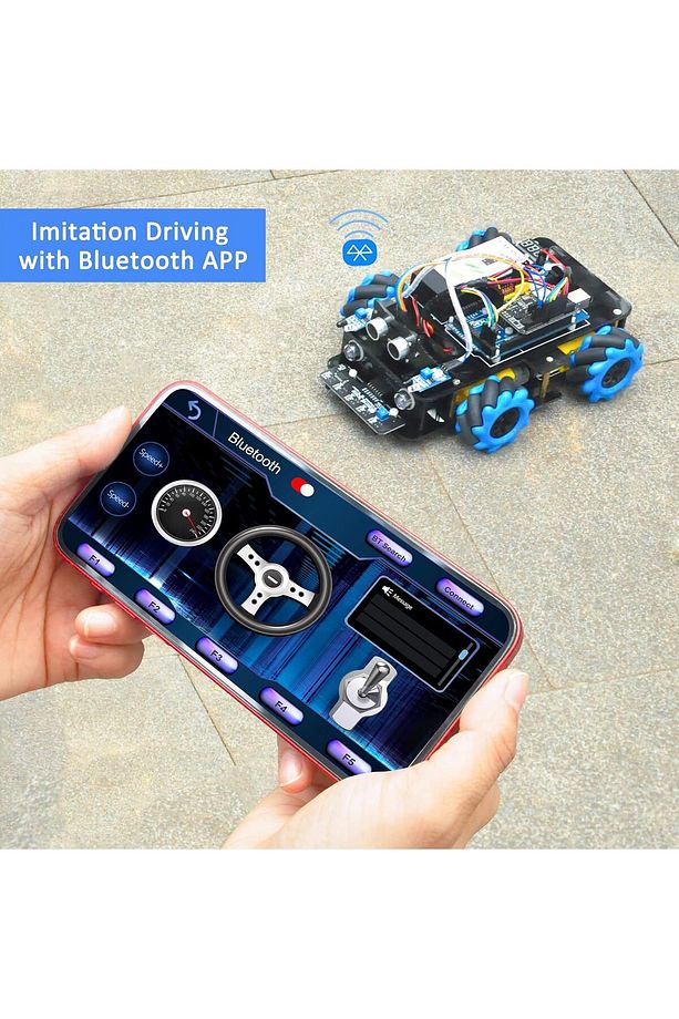 Omni Yönlü Mecanum Tekerlekler Robot Araç Kiti Arduino Mega2560 Raspberry Pi STEM - 7