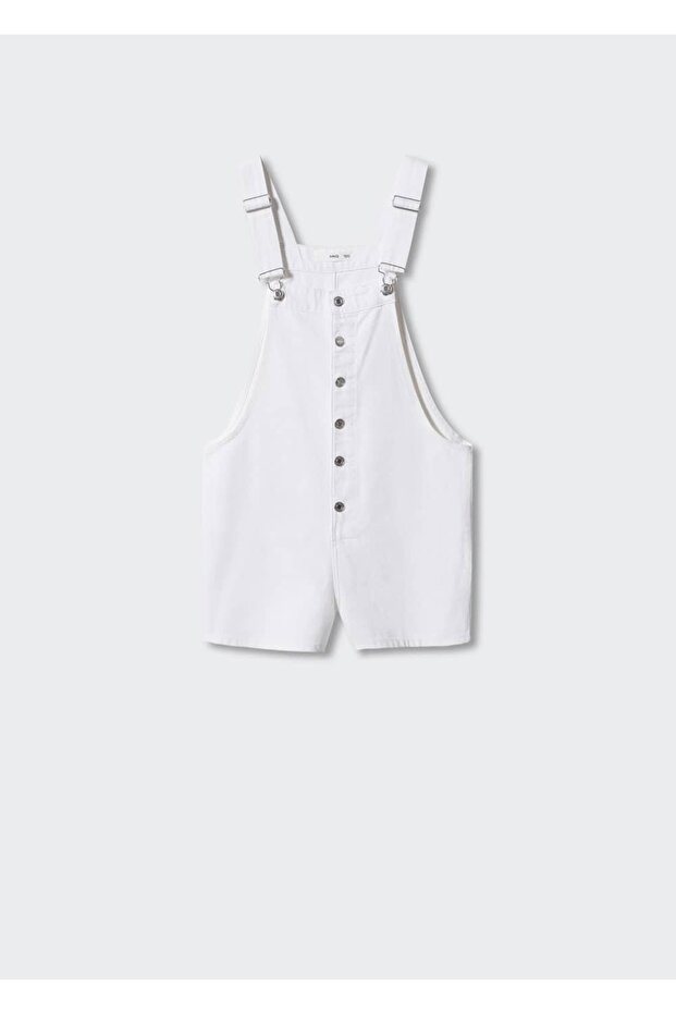 Düğmeli kot tulum - 3