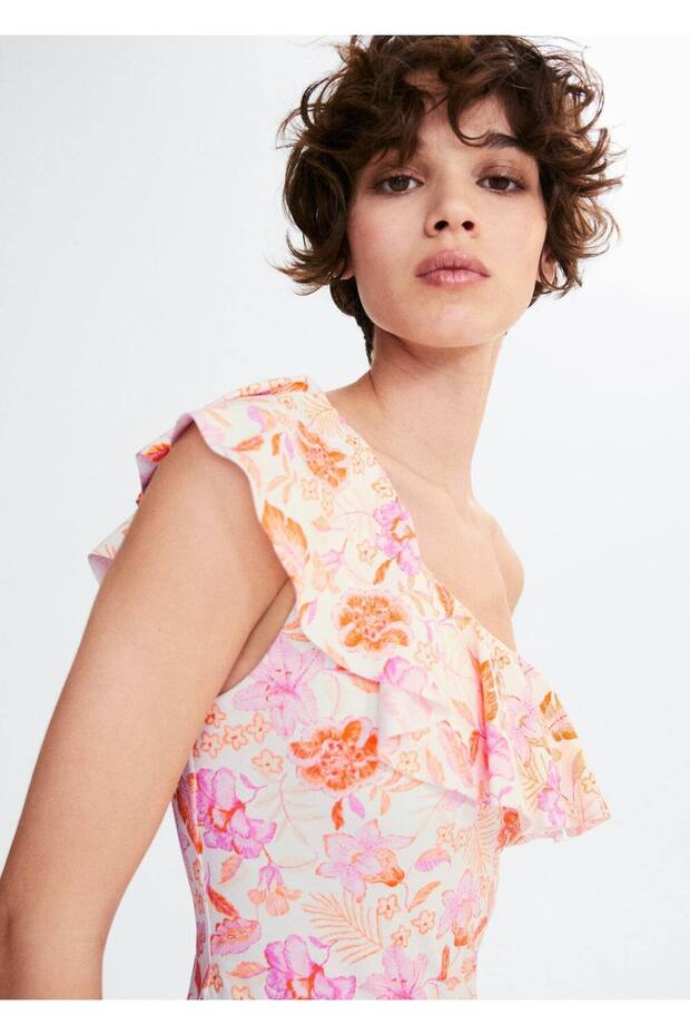 Fırfırlı Çiçekli Mayo - 6