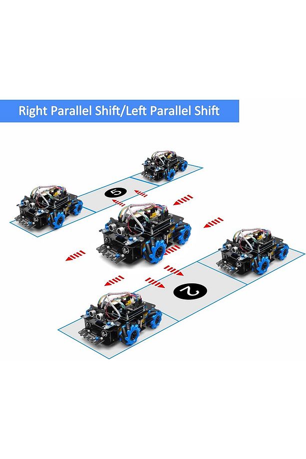 Omni Yönlü Mecanum Tekerlekler Robot Araç Kiti Arduino Mega2560 Raspberry Pi STEM - 4
