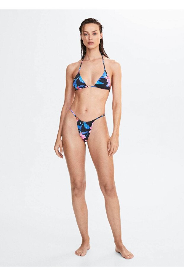 Brazilian Bikini Bottom with Tropical Pattern - 2