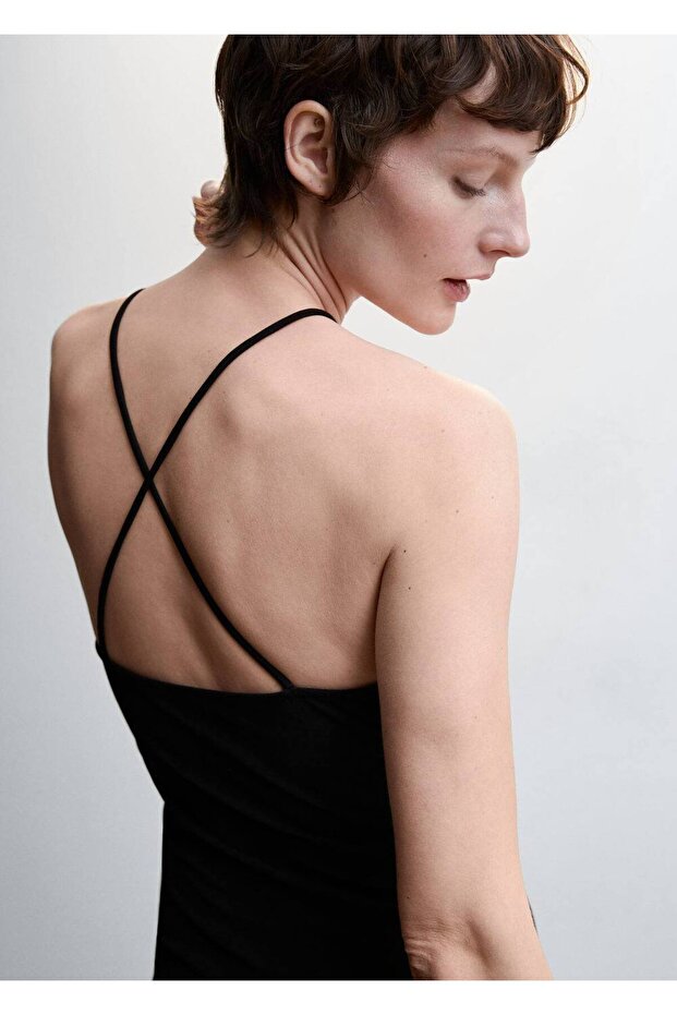 Sırtı Anvelop Kesim Elbise - 5