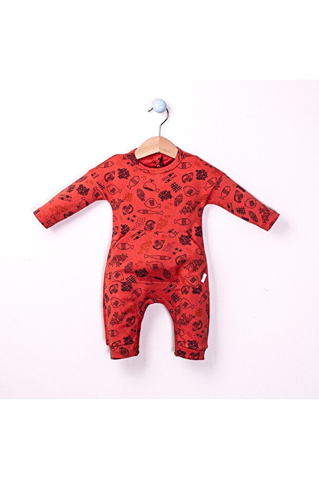 Pamuklu Baskılı Tulum - 2