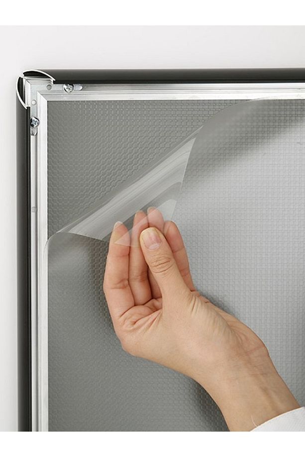 Alüminyum Çerçeve Açılır Kapanır Gönye Köşe 25mm A4 (21x30) Siyah - 4