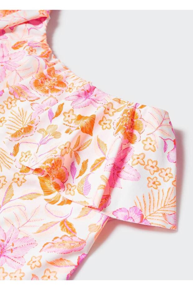 Fırfırlı Çiçekli Mayo - 7