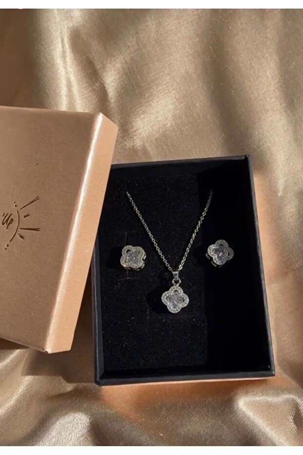 Altın Kaplama Yonca Set - 1