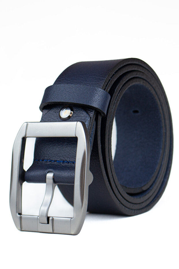 Special Boxed| Premium 100% Genuine Leather | Men's Denim-Fabric Trouser Belt | Soft Italian Leather Belt