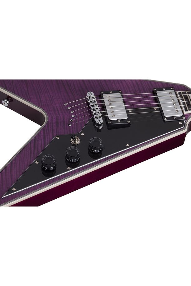 V-1 Custom Elektro Gitar (Trans Purple) - 2
