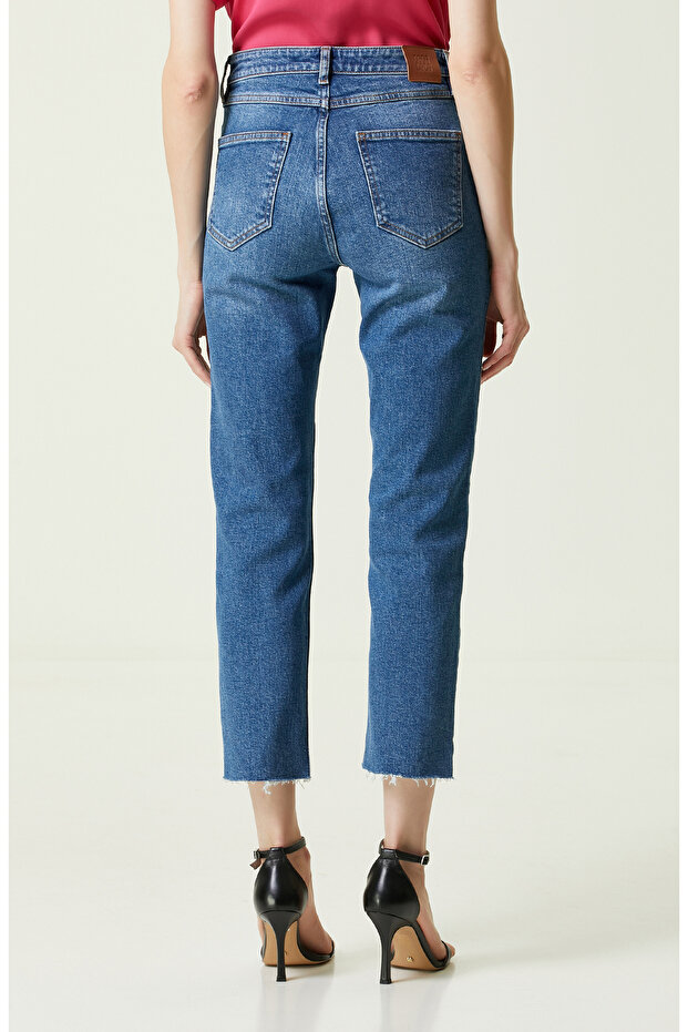 İndigo Denim Pantolon - 4