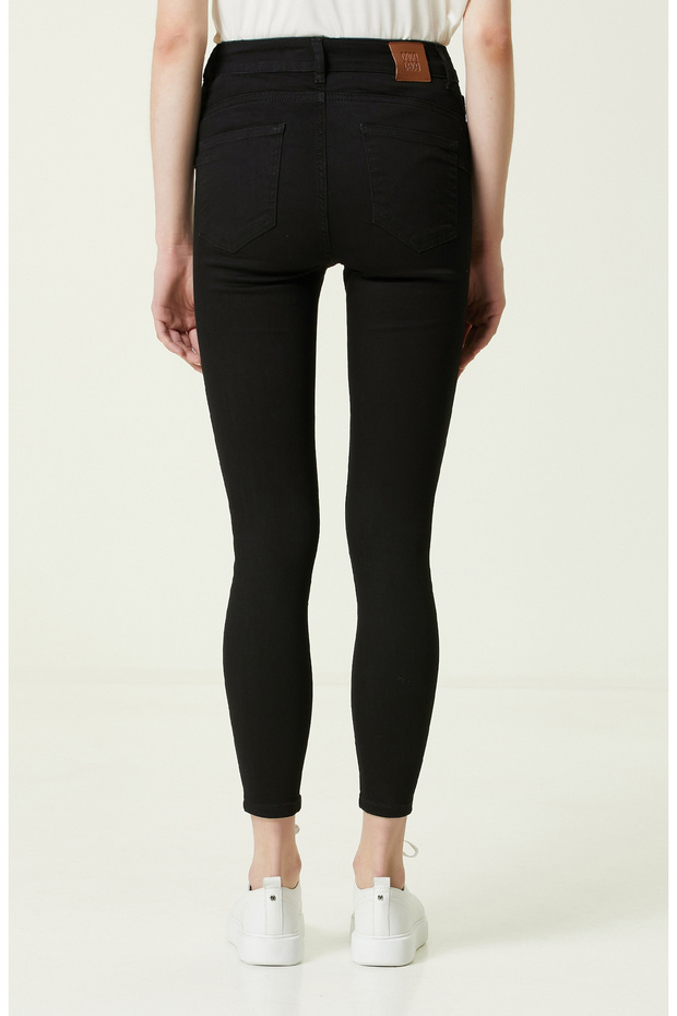 Siyah Denim Pantolon - 5
