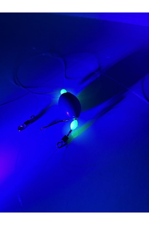 1 Adet Glowlu Tek Iğneli 30 gram Gezer Kurşunlu Hazır Olta Iğnesi Kıyı - 3