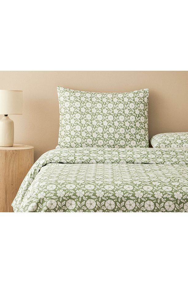 Parterre Kolay Ütülenir Çift Kişilik Nevresim Takımı 200x220 Cm Açık Yeşil - 2