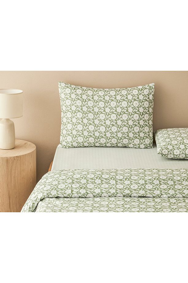 Parterre Kolay Ütülenir Çift Kişilik Nevresim Takımı 200x220 Cm Açık Yeşil - 3