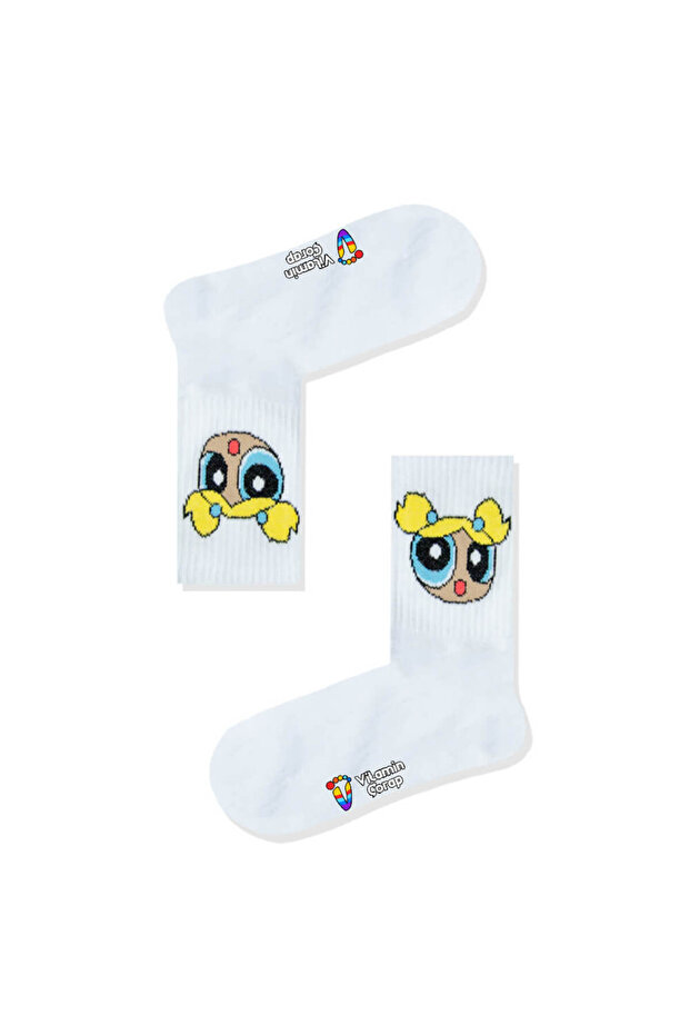 جوارب رياضية بيضاء فقاعات - 1