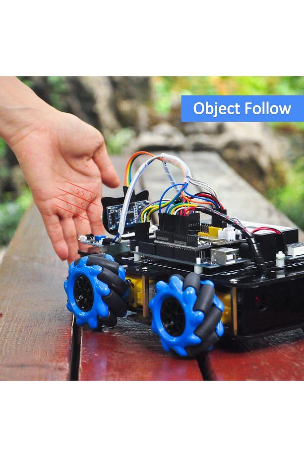 Omni Yönlü Mecanum Tekerlekler Robot Araç Kiti Arduino Mega2560 Raspberry Pi STEM - 5