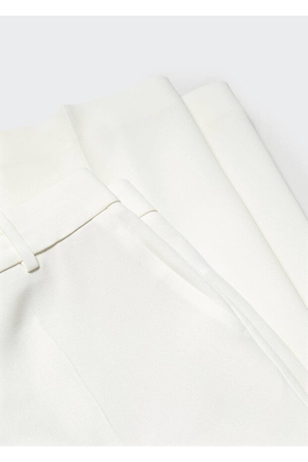 Wideleg Kumaş Pantolon - 5