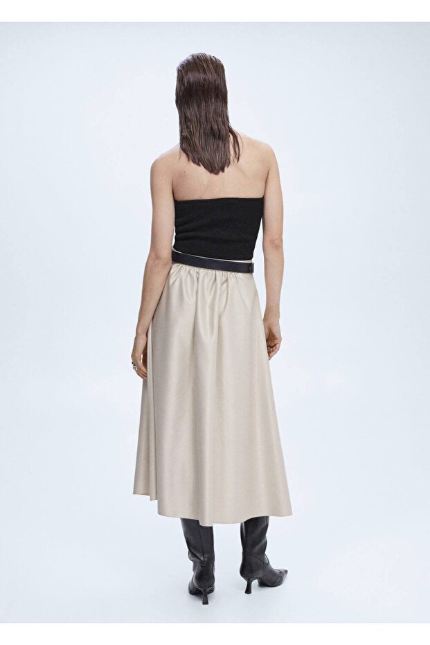 Saten Midi Etek - 4