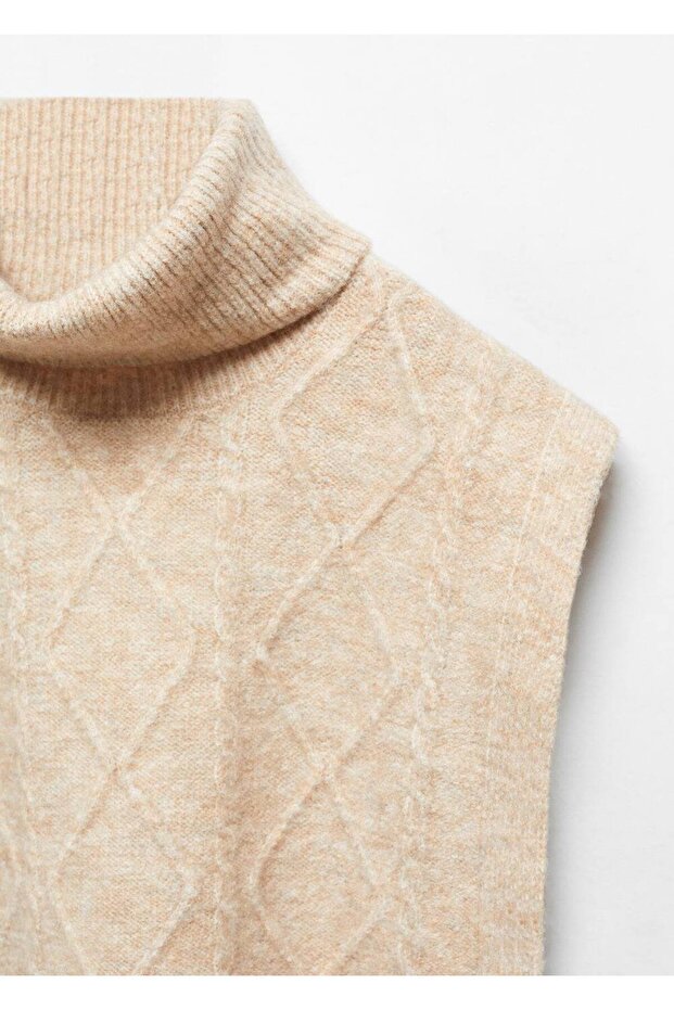 Boğazlı Triko Yelek - 5