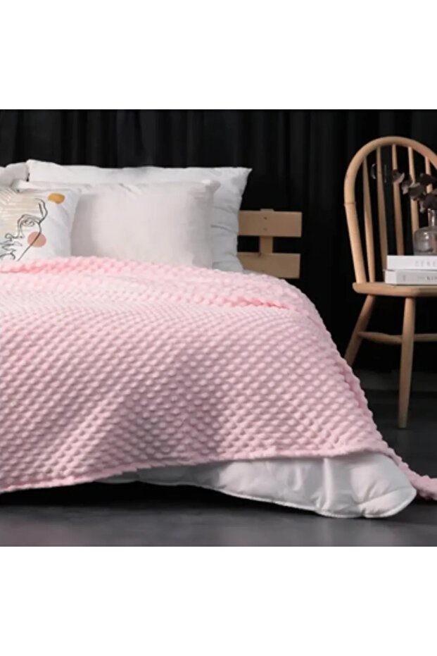 Mink welsoft chickpea blanket pink
