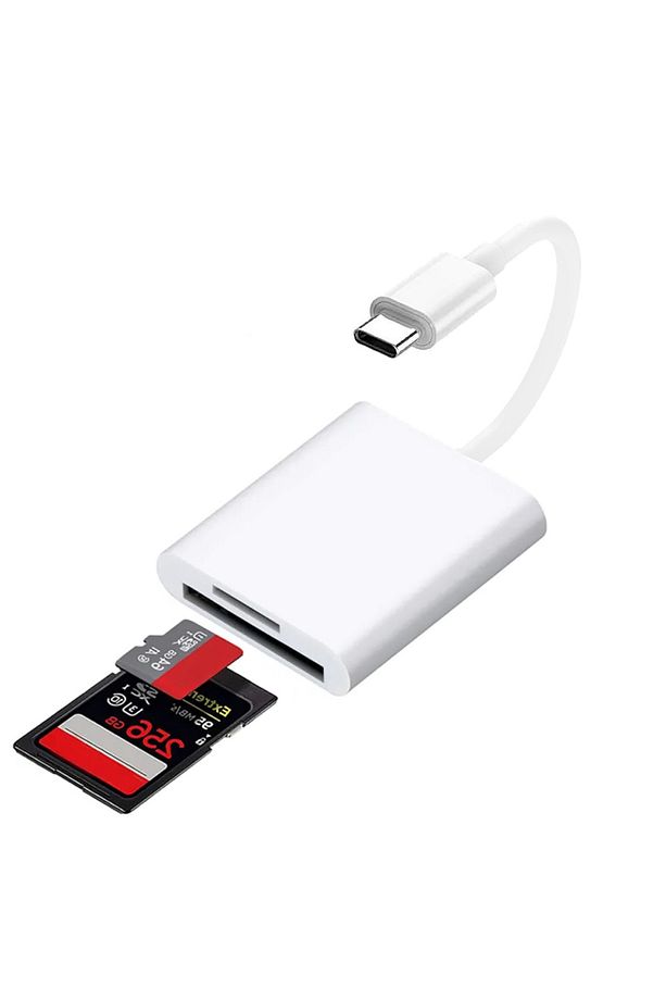 iPhone 15 Uyumlu Type-C Kart Okuyucu SD Kart Adaptörü TF Kart Okuyucu Disk Adaptörü ZR571 - 5