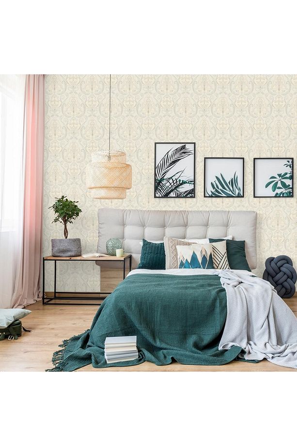 Tropicano Renkli Damask Desen Duvar Kağıdı 9901-2: Krem | Ce, Iso 9001, Iso 10002, Iso 14001 - 2