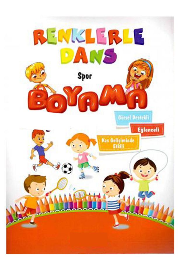 BONCUKLU KİTAPLAR SERİSİ MERAKLI ÇOMAR,NEŞELİ ÖRDEK VE RENKLERLE DANS SPOR BOYAMA KİTABI SETİ - 6