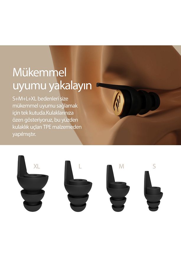 Avcılık/atıcılık Için Kulak Tıkacı Peak Noise Tıbbi Kalite Patentli Membran Filtre 4 Boyut Tıpa - 7