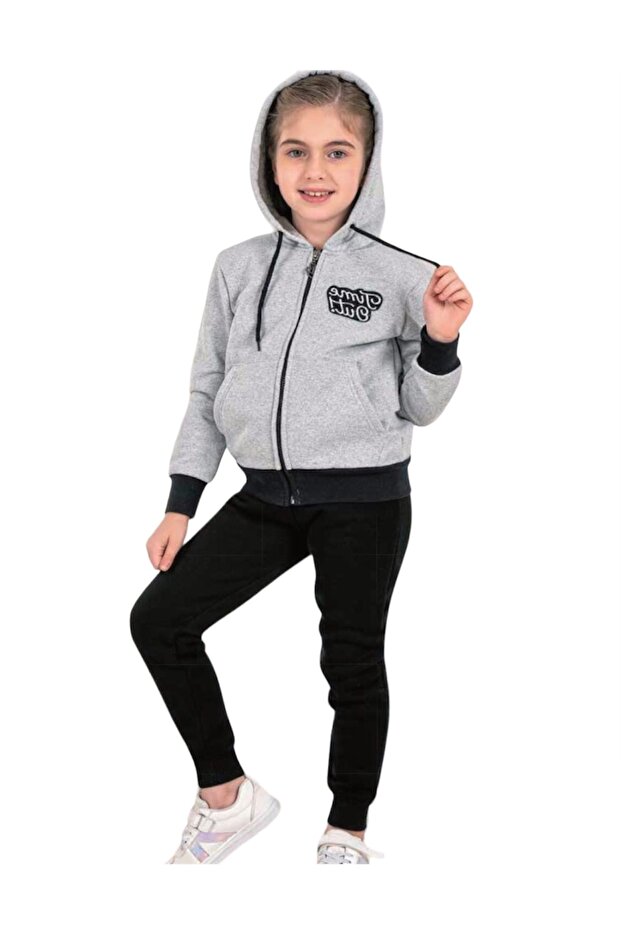 KIZ ÇOCUK EŞOFMAN TAKIMI ŞARDONLU - 2