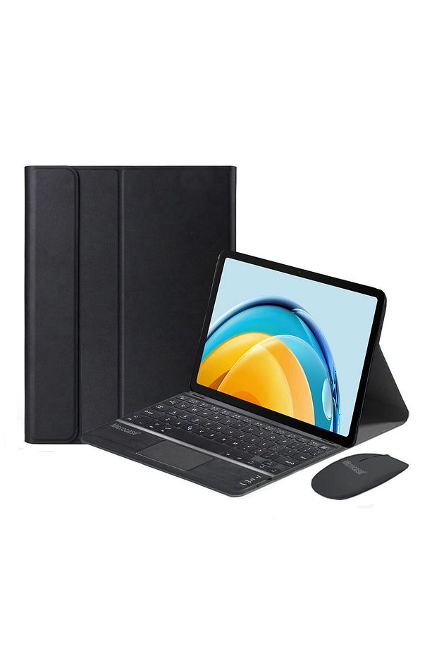 Lenovo Tab P12 TB370FU 12.7 inch Uyumlu Bt Touchpad Klavye Bluetooth Mouse Standlı Kılıf Bkk7 - 1