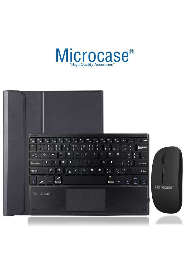 Lenovo Tab P12 TB370FU 12.7 inch Uyumlu Bt Touchpad Klavye Bluetooth Mouse Standlı Kılıf Bkk7 - 4