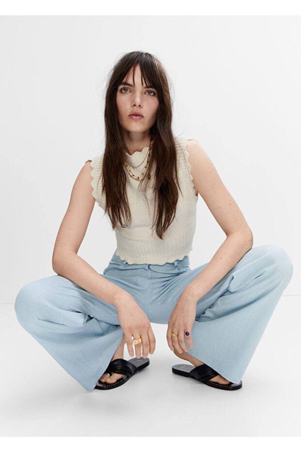 Wideleg Lyocell Pantolon - 7