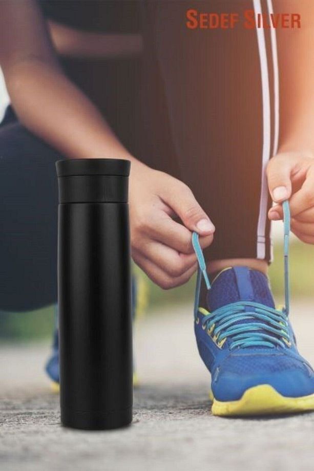 Bitki Çayı Ve Detox Içecekleri Için Filtre Süzgeçli 500 ml Paslanmaz Çelik Termos - 3