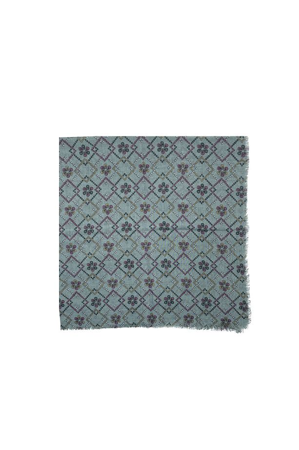 5'li Set Çiçekli Etnik Desen Flamlı Pamuklu Yazma Hediyelik Eşarp 100x100cm Toptan Dağıtmalık - 3