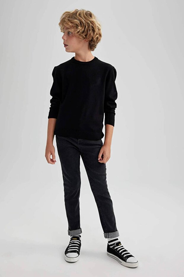 A4992A8/BK27 Defacto Erkek Çocuk Kazak BLACK - 2