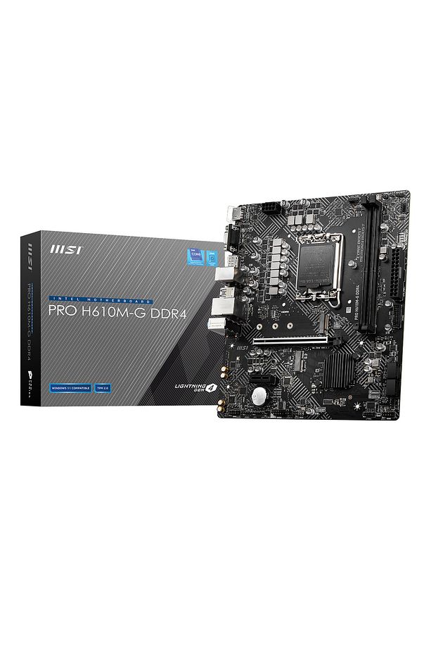 PRO H610M-G DDR4 SOKET 1700 DDR4 3200(OC) PCI-E Gen 4 ,M.2 USB3.2 1x 1G LAN - 1