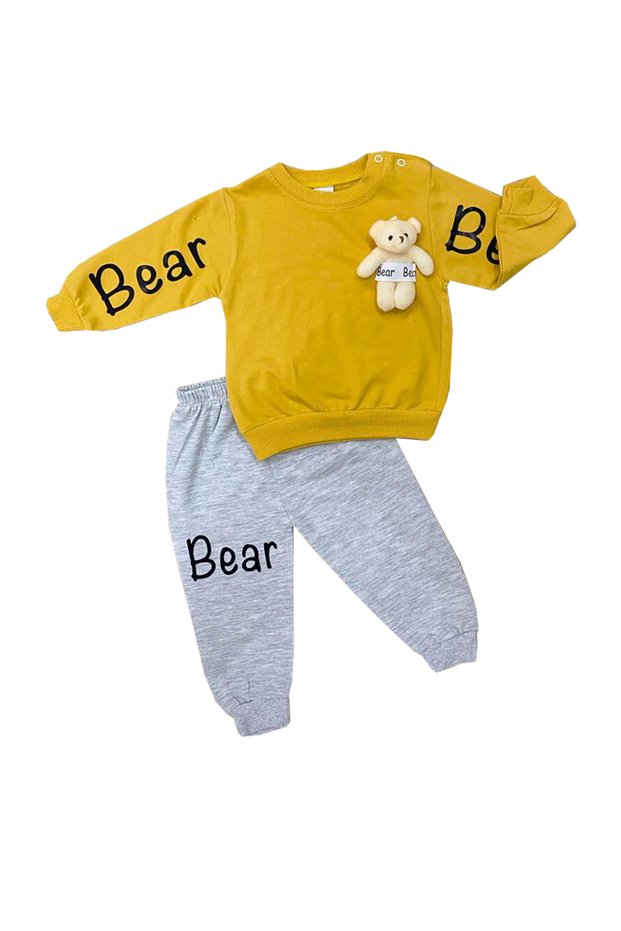 Unisex Baby Cotton Set of 2-MUSTARD YELLOW