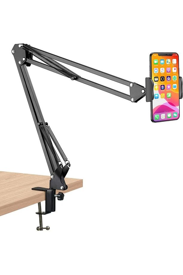 Masa Üstü Mikrofon Tutucu Stand Ayarlanabilir Canlı Yayın Yayıncı Mikrofon Tablet Tutucu Stand ST-35 - 7