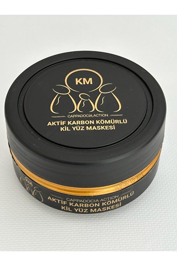 NATURAL ACTIVE CARBON CHARCOAL CLAY FACE MASK CAPPADOCIA ACTION KM 250 gr
