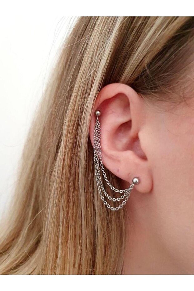 Chain Dangle Cartilage Earring - 1