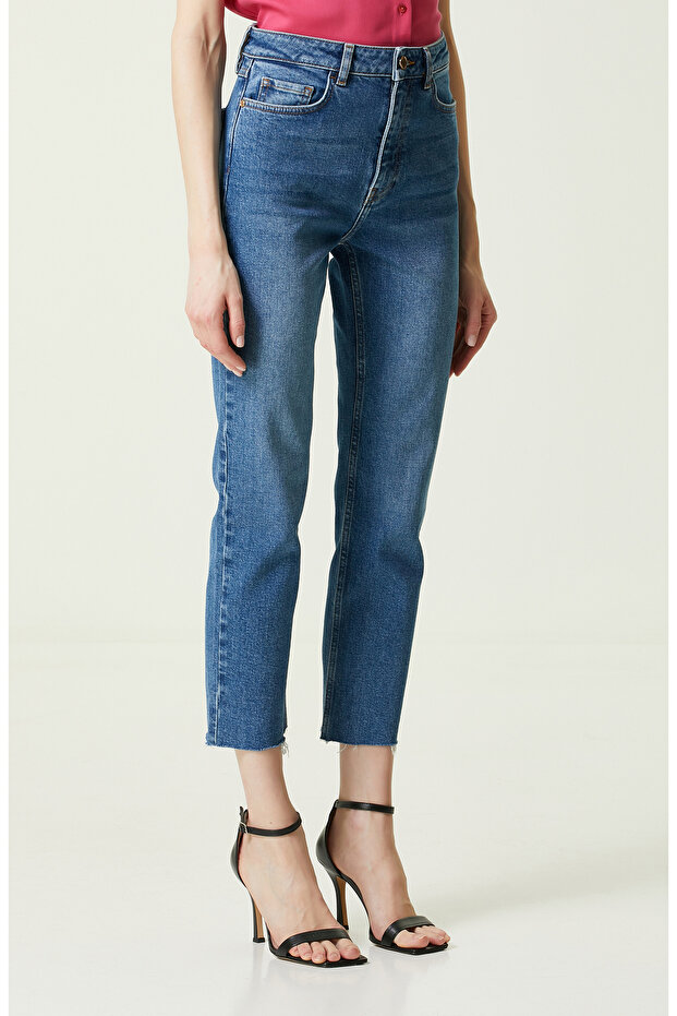 İndigo Denim Pantolon - 3